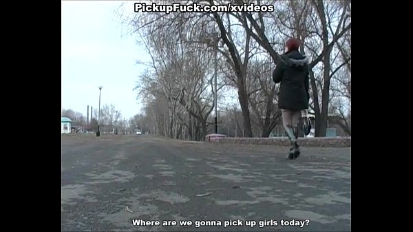 Redhead student sucks public sex on riverbank caught on camera by WTF Pass