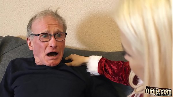 Old man fucks tight teen from behind and cums