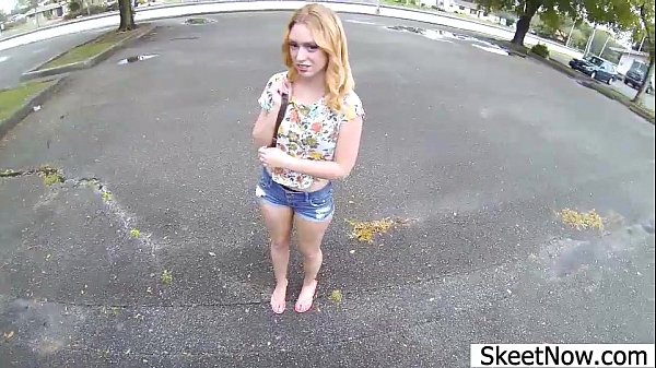 Skinny teen Lucy Tyler deepthroats and masturbates