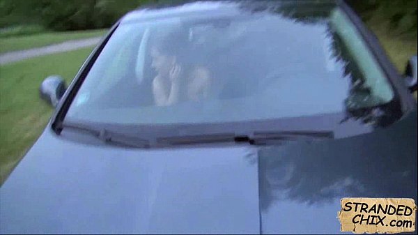Teen Jenny Dark gives blowjob while driving