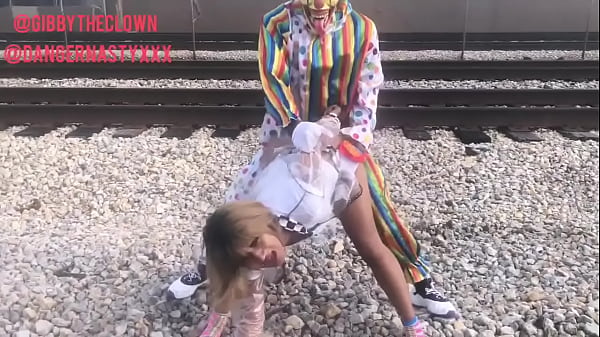 Gibby The Clown fucks girl on train tracks in Chicago