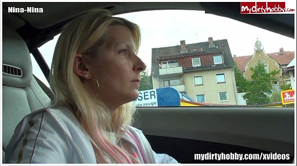 German blonde Nina gives blowjob and cumshot