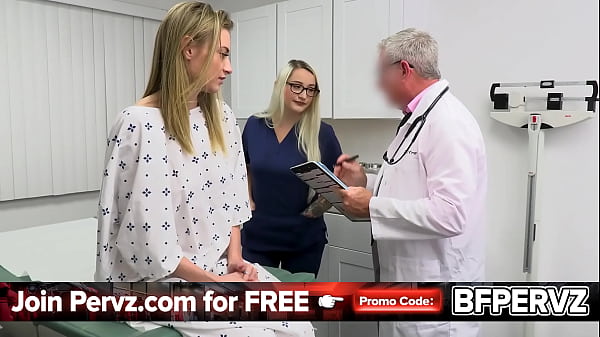Kyler Quinn and nurse get naughty with perv doctor Jay Crew
