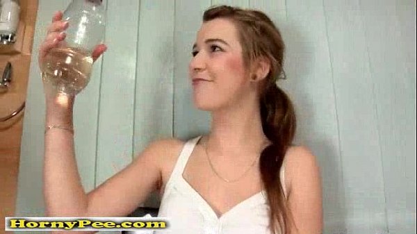 European teen girl pees and masturbates in the bath