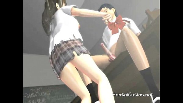 asian brunette anime girl blowjob and titjob with cumshot