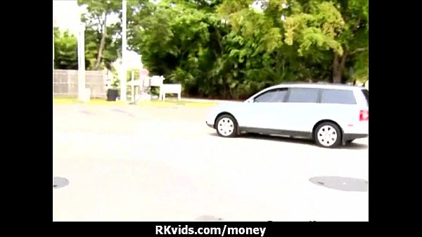 Teen girl takes money for sex from a client