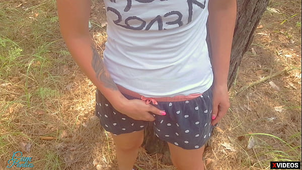 Stepbrother cums in my panties in public