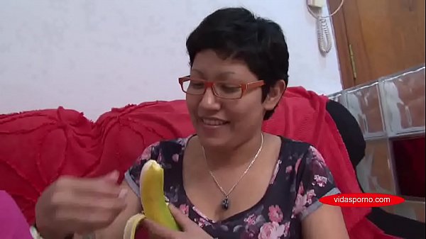 Santicosano's Amateur Teen Masturbation with Two Bananas and a Hard Cock