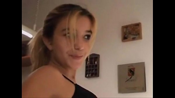 Young blonde amateur girl speaks unknown language