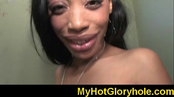Black woman gloryhole initiation blowjob video with white man