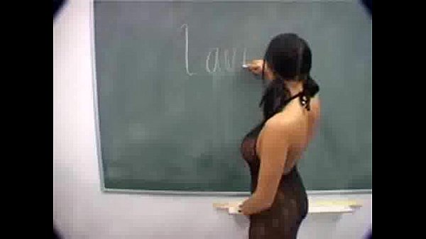 Brunette sex teacher demonstrates threesome with bodystockings and sextoys