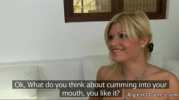Fake agent fucks blonde amateur during fake interview