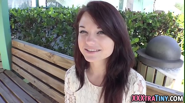 Teen girl with small tits gets cumshot facial from multiple guys