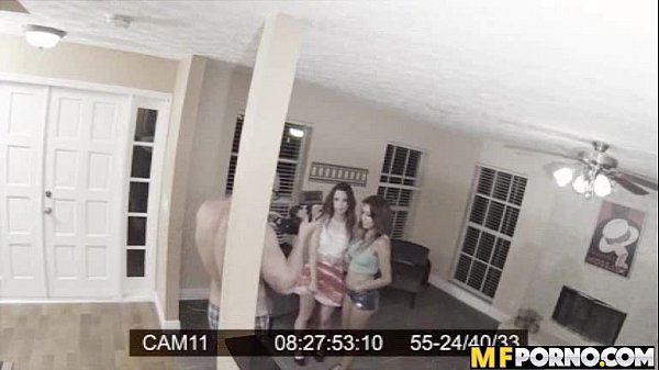 Teen girl caught on camera having a threesome with Jade Nile and Alex Sarai