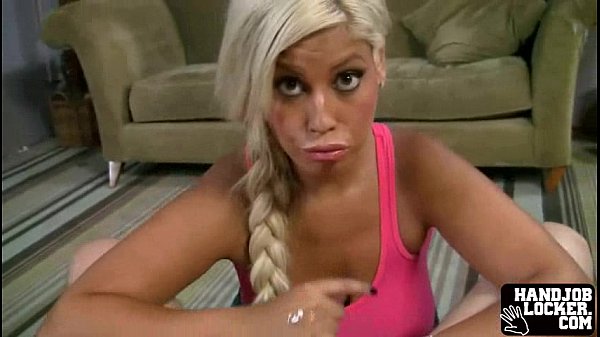 Bridgette B amateur handjob and tit cumshot