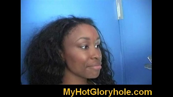 Blonde gives intense gloryhole blowjobs