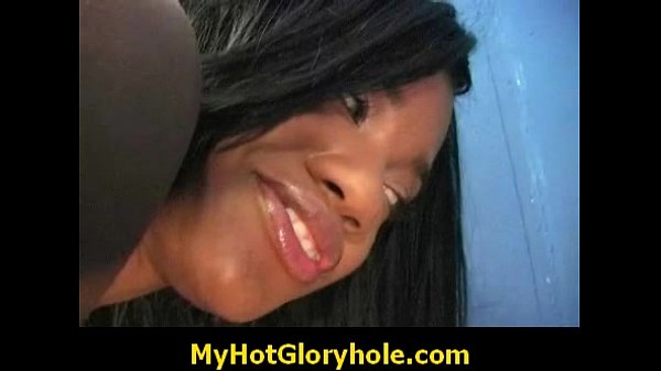 Blowjob gloryhole initiation with a massive cock sucking 25 inches