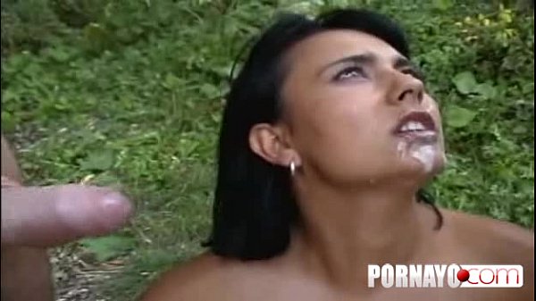 Babe takes anal outdoors with double penetration