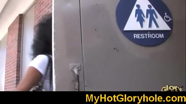 gloryhole blowjob with sexy 28-year-old babe