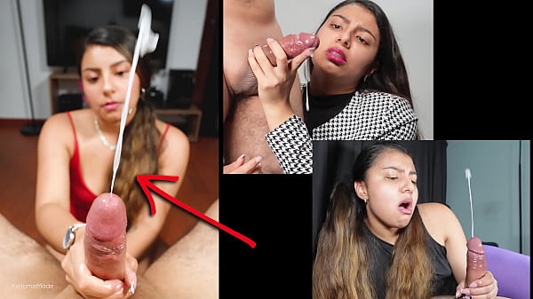 Thomas Xxhomemade and Xx Home Made's Petite Brunette Latina Teen Gets a Big Cock Handjob with a Real cumshot