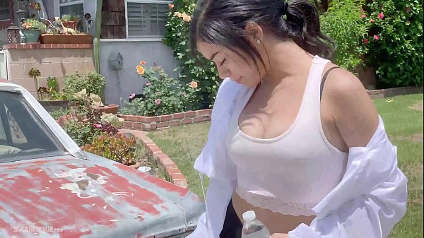Savannah Sixx and her perfect big boobs get intimate at home with her ex