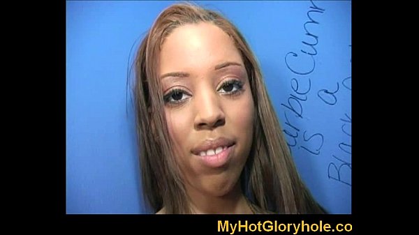 Gloryhole blowjob with deep throat sucking