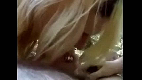 Blonde Russian girls have threesome with stranger in woods