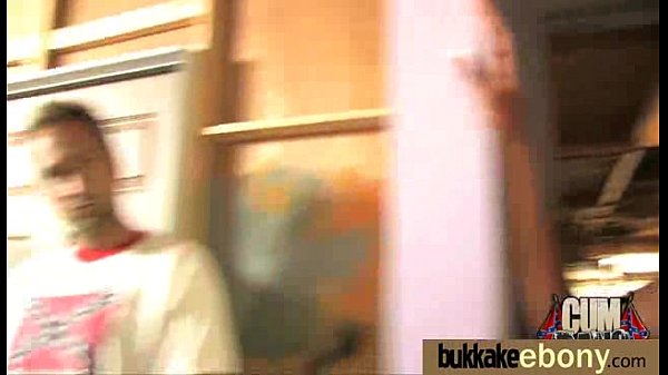 Ciurybury's ebony girlfriend gets pounded in interracial gangbang sex