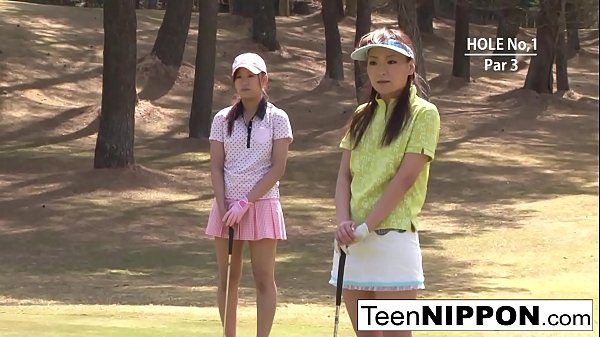 Japanese teen golfer gets fucked on the green