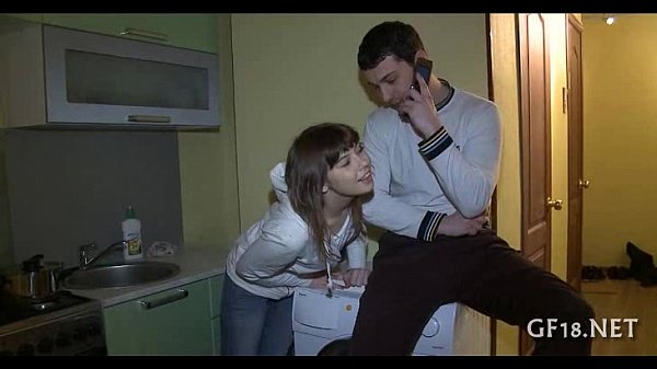 Young brunette teenie banging with a group of strangers