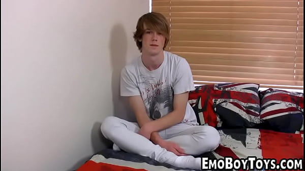 Emo boy jerks off alone
