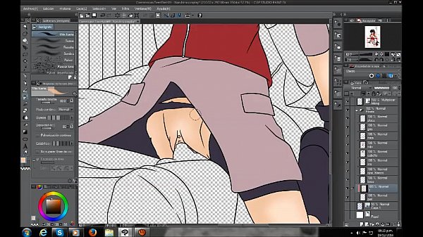 Naruto and Hinata's romantic moment drawn by The Dark Mangaka