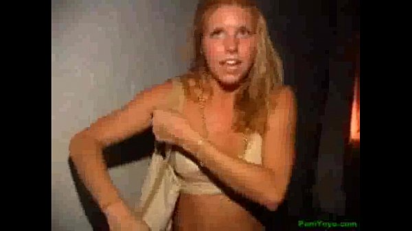 Blonde wife masturbates in public
