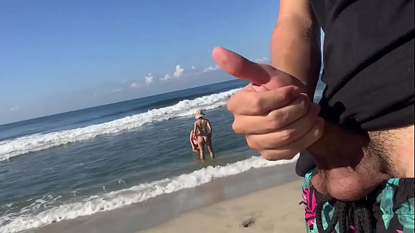 Megan Cockteaser and Natasha Bull threesome on Miami beach
