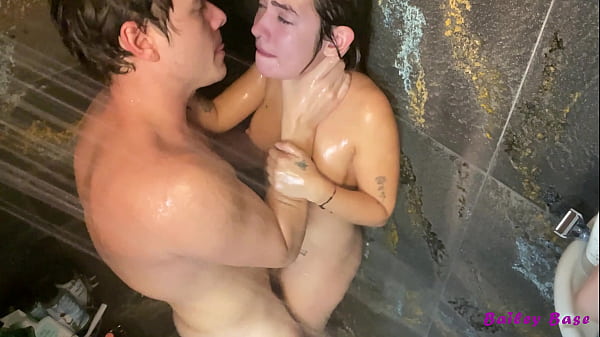 Bailey Base Teen Gets Fucked Rough Standing Missionary In The Shower