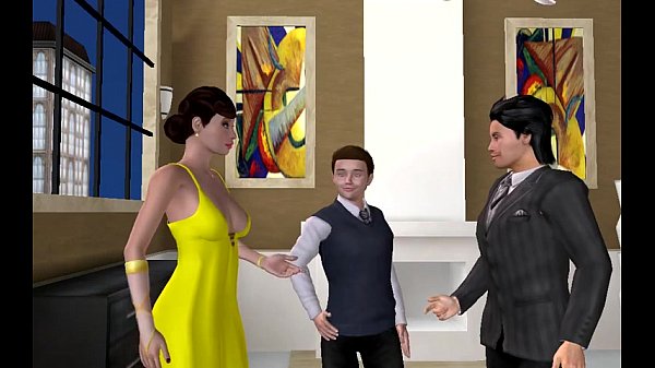 step mom joins step son and blackmails maid for blowjob and threesome with step brother