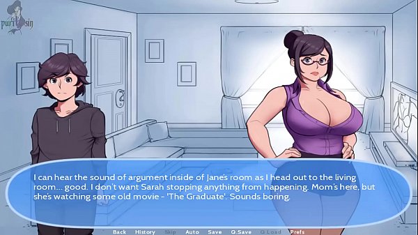 Purity Sin plays voyeur video game sex on day 1