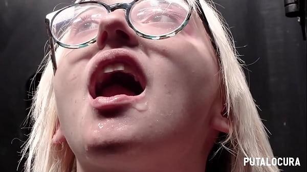 Despistao and Emejota's blonde geek gets gangbanged in a GloryHole by multiple cocks