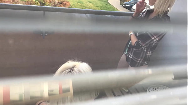 Teens Daisy Lee and Tyna Gold caught teasing on balcony