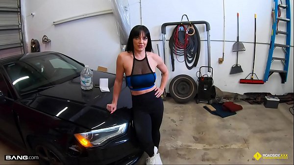 Leila Larocco gets fucked by mechanic in roadside doggystyle