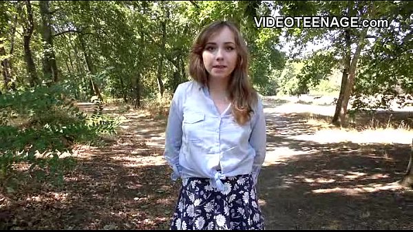 shy teenage girl does her first european porn casting outdoors