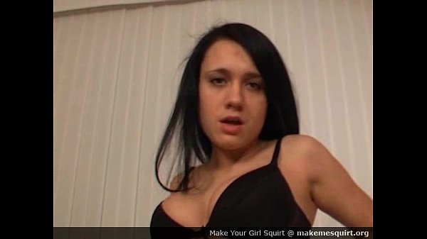 Brunette amateur masturbates and fingers herself