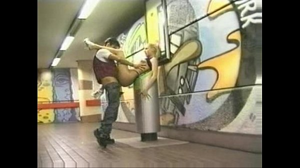 Blonde sucks cock in public underground station