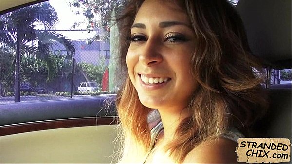 Teen babe Sarai gets fucked in public for a ride