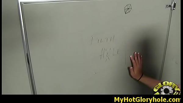 White woman gets oral at black gloryhole