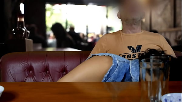 Wife gives friend blowjob in bar while I film