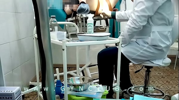 Niky Pie gets gyno exam while Mr Gynman watches