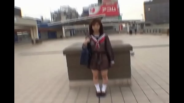 Japanese amateur Mikan flashes big tits outdoors