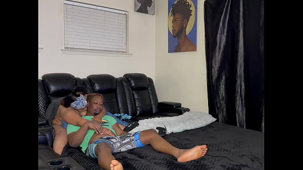 Kendale visits his stepmom's house for a dread retwist and she can't resist his new look so they have ebony sex