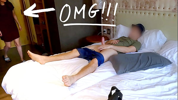 Maid catches me jerking off and joins in